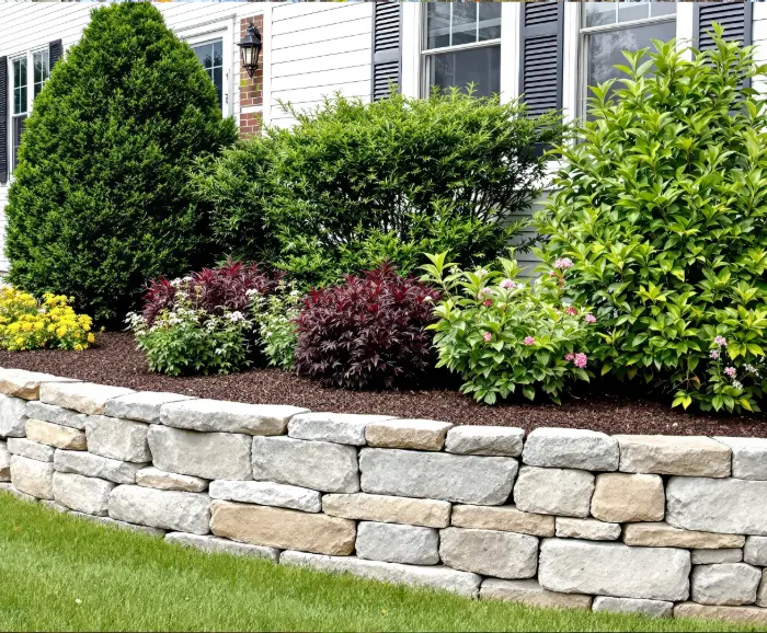 Image of Flower beds and retaining walls