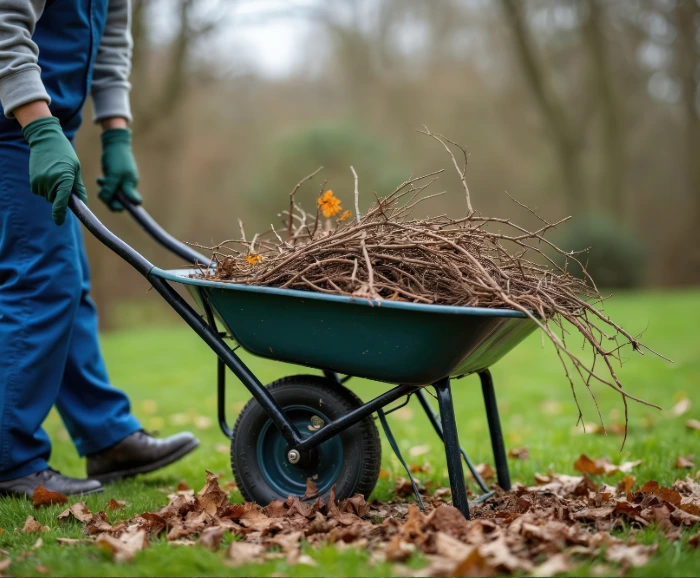 Garden cleaning in the spring