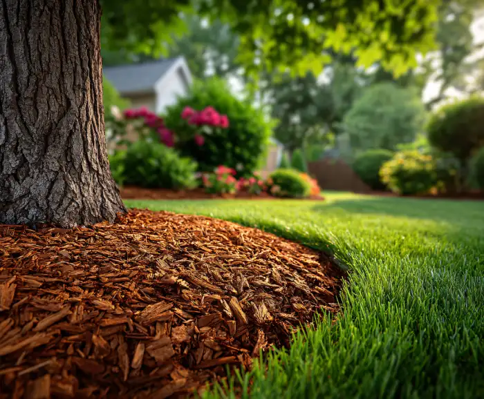 Mulching around trees