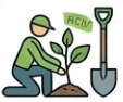 Trees and Shrubs planting icon